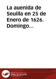 La auenida de Seuilla en 25 de Enero de 1626. Domingo dia de la Conuersion de S. Pablo | Biblioteca Virtual Miguel de Cervantes