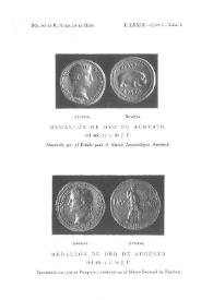 Medallón de oro de Augusto / José Ramón Mélida; Antonio Vives | Biblioteca Virtual Miguel de Cervantes