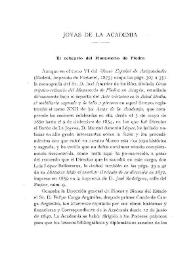 Joyas de la Academia: El relicario del Monasterio de Piedra / Juan Pérez de Guzmán y Gallo | Biblioteca Virtual Miguel de Cervantes