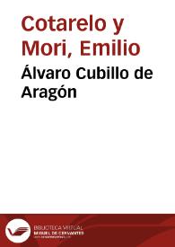 Álvaro Cubillo de Aragón | Biblioteca Virtual Miguel de Cervantes