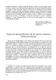 Aspectos neomedievales de la nueva narrativa latinoamericana / Arthur Natella | Biblioteca Virtual Miguel de Cervantes