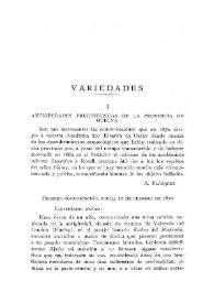 Antigüedades prehistóricas de la provincia de Huelva / Recaredo de Garay y Anduaga | Biblioteca Virtual Miguel de Cervantes