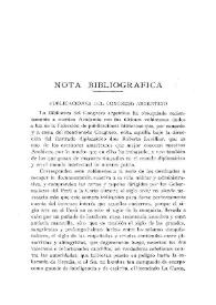 Publicaciones del Congreso argentino / Jerónimo Bécker | Biblioteca Virtual Miguel de Cervantes
