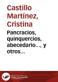 Pancracios, quinquercios, abecedario..., y otros juegos pastoriles / Cristina Castillo Martínez | Biblioteca Virtual Miguel de Cervantes