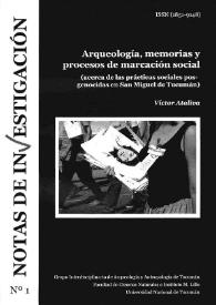 Arqueología, memorias y procesos de marcación social (acerca de las prácticas sociales pos-genocidas en San Miguel de Tucumán) | Biblioteca Virtual Miguel de Cervantes