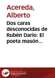 Dos caras desconocidas de Rubén Darío: El poeta masón y el poeta inédito | Biblioteca Virtual Miguel de Cervantes