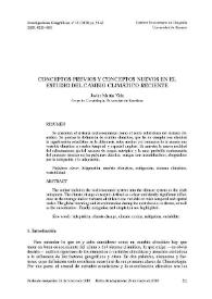 Conceptos previos y conceptos nuevos en el estudio del cambio climático reciente / Javier Martín Vide | Biblioteca Virtual Miguel de Cervantes