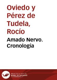 Amado Nervo. Cronología / M.ª Rocío Oviedo Pérez de Tudela | Biblioteca Virtual Miguel de Cervantes