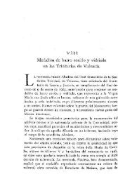 Medallón de barro cocido y vidriado en las Trinitarias de Valencia / M. Gómez Moreno | Biblioteca Virtual Miguel de Cervantes