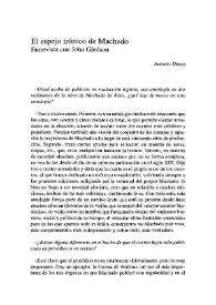 El espejo irónico de Machado. Entrevista con John Gledson / Antonio Dimas | Biblioteca Virtual Miguel de Cervantes