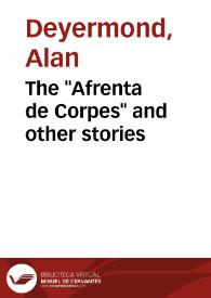 The "Afrenta de Corpes" and other stories / Alan Deyermond, David Hook | Biblioteca Virtual Miguel de Cervantes