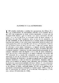 Alfonso X y la astronomía / Juan Vernet | Biblioteca Virtual Miguel de Cervantes