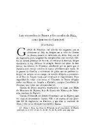 Los vizcondes de Bearn y los condes de Foix, como Señores de Castellvell (Conclusión) / F. Durán Cañameras | Biblioteca Virtual Miguel de Cervantes