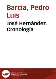 José Hernández. Cronología / Pedro Luis Barcia | Biblioteca Virtual Miguel de Cervantes