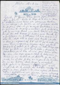 Carta de Francisco Rabal a su familia. México, 18 de febrero de 1960 | Biblioteca Virtual Miguel de Cervantes