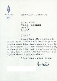 Carta de Camilo José Cela a Francisco Rabal. Palma de Mallorca, 24 de enero de 1959 | Biblioteca Virtual Miguel de Cervantes
