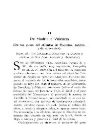 De Madrid a Valencia : de las guías del Centro de España, inédita, y de Levante / Elías Tormo | Biblioteca Virtual Miguel de Cervantes