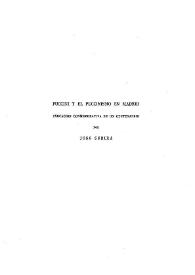 Puccini y el puccinismo en Madrid : (Evocación conmemorativa de un centenario) / por José Subirá | Biblioteca Virtual Miguel de Cervantes