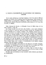 La basílica paleocristiana de "Es Fornás den Torrelló" (Mahón) / Gabriel Alomar | Biblioteca Virtual Miguel de Cervantes