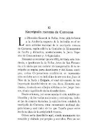 Necrópolis romana de Carmona / José Ramón Mélida | Biblioteca Virtual Miguel de Cervantes