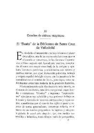 Estudios de códices visigóticos: El "Beato" de la Biblioteca de Santa Cruz de Valladolid / Timoteo Rojo Arcajo | Biblioteca Virtual Miguel de Cervantes