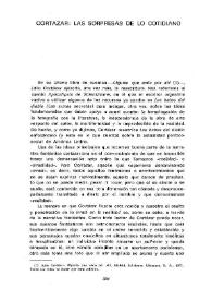 Cortázar : las sorpresas de lo cotidiano / Leonor Conzevoy-Cortés | Biblioteca Virtual Miguel de Cervantes