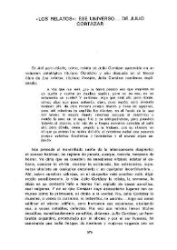 "Los relatos" : ese universo ... de Julio Cortázar / Manuel Quiroga Clérigo | Biblioteca Virtual Miguel de Cervantes