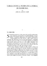 Caballos de la pampa en la poesía de Marechal / por José M. Alonso Gamo | Biblioteca Virtual Miguel de Cervantes