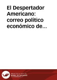 El Despertador Americano: correo político económico de Guadalajara | Biblioteca Virtual Miguel de Cervantes
