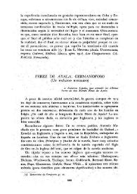 Pérez de Ayala, germanófobo : (Un prólogo ignorado) / Andrés Amorós | Biblioteca Virtual Miguel de Cervantes