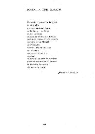 Postal a Luis Rosales / Julio Cabrales | Biblioteca Virtual Miguel de Cervantes