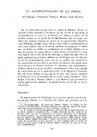 La autonominación en la poesía (Cienfuegos, Unamuno, Dámaso Alonso, Luis Rosales) / José Luis Cano | Biblioteca Virtual Miguel de Cervantes