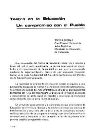 Teatro en la educación. Un compromiso con el pueblo / Edgar Mejías | Biblioteca Virtual Miguel de Cervantes