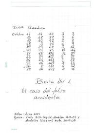 Guión de "El caso del falso accidente". (2009) | Biblioteca Virtual Miguel de Cervantes