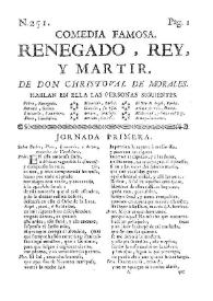 Renegado, rey y martir / de don Christoval de Morales | Biblioteca Virtual Miguel de Cervantes