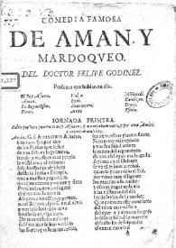 Aman y Mardoqueo / del doctor Felipe Godinez | Biblioteca Virtual Miguel de Cervantes