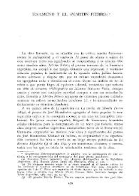 Unamuno y el "Martín Fierro" / Antonio Pagés Larraya | Biblioteca Virtual Miguel de Cervantes