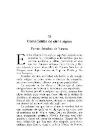 Comediantes de otros siglos : Fernán Sánchez de Vargas / Narciso Díaz de Escovar | Biblioteca Virtual Miguel de Cervantes