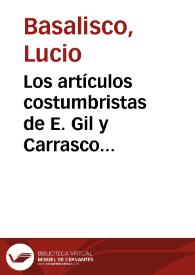 Los artículos costumbristas de E. Gil y Carrasco (1815-46) en el Semanario Pintoresco Español / Lucio Basalisco | Biblioteca Virtual Miguel de Cervantes