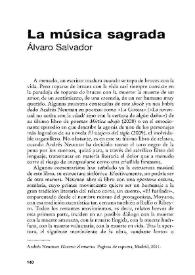 La música sagrada / Álvaro Salvador | Biblioteca Virtual Miguel de Cervantes