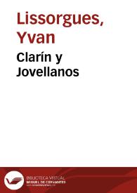 Clarín y Jovellanos / Yvan Lissorgues | Biblioteca Virtual Miguel de Cervantes