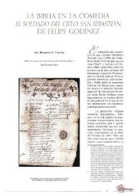 La Biblia en la comedia "El soldado del cielo: San Sebastián" de Felipe Godínez / por Rosario F. Cartes | Biblioteca Virtual Miguel de Cervantes