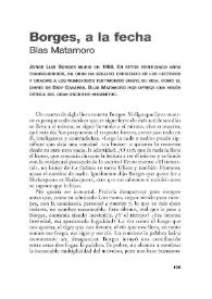 Borges, a la fecha / Blas Matamoro | Biblioteca Virtual Miguel de Cervantes