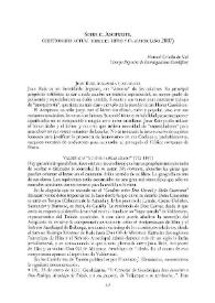 Sobre el Arcipreste, cuestionario actual sobre el libro y el autor (año 2007) / Manuel Criado de Val | Biblioteca Virtual Miguel de Cervantes