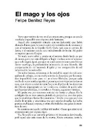 El mago y los ojos / Felipe Benítez Reyes | Biblioteca Virtual Miguel de Cervantes