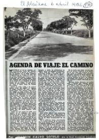 Agenda de viaje : El camino / por Joaquín Calvo Sotelo | Biblioteca Virtual Miguel de Cervantes