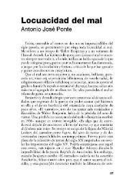 Locuacidad del mal / Antonio José Ponte | Biblioteca Virtual Miguel de Cervantes