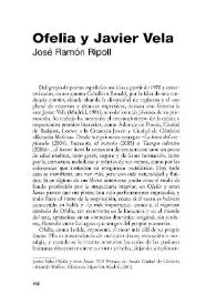 Ofelia y Javier Vela / José Ramón Ripoll | Biblioteca Virtual Miguel de Cervantes