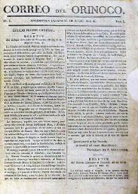 Correo del Orinoco. Núm. 1, 27 de junio de 1818 | Biblioteca Virtual Miguel de Cervantes