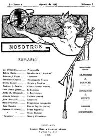 Nosotros [Buenos Aires]. Tomo I, núm. 1, agosto de 1907 | Biblioteca Virtual Miguel de Cervantes
